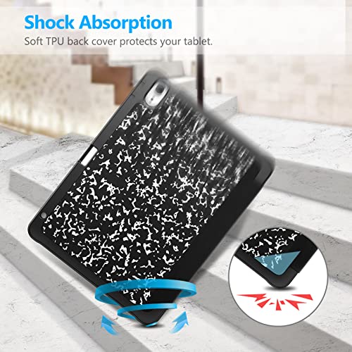 Fintie Slimshell Case For Ipad Air 5Th Generation (2022) / Ipad Air 4Th Generation (2020) 10.9 Inch - Flexible Soft Tpu Stand Back Cover With Pencil Holder, Auto Sleep/Wake, Composition Book #TOP7