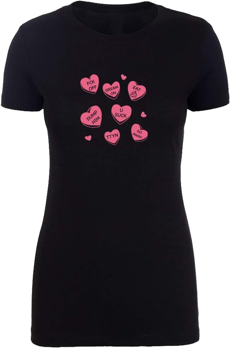 Funny Anti-Valentine's Candy Hearts Shirt, Valentine Tees, Funny Women's Shirts