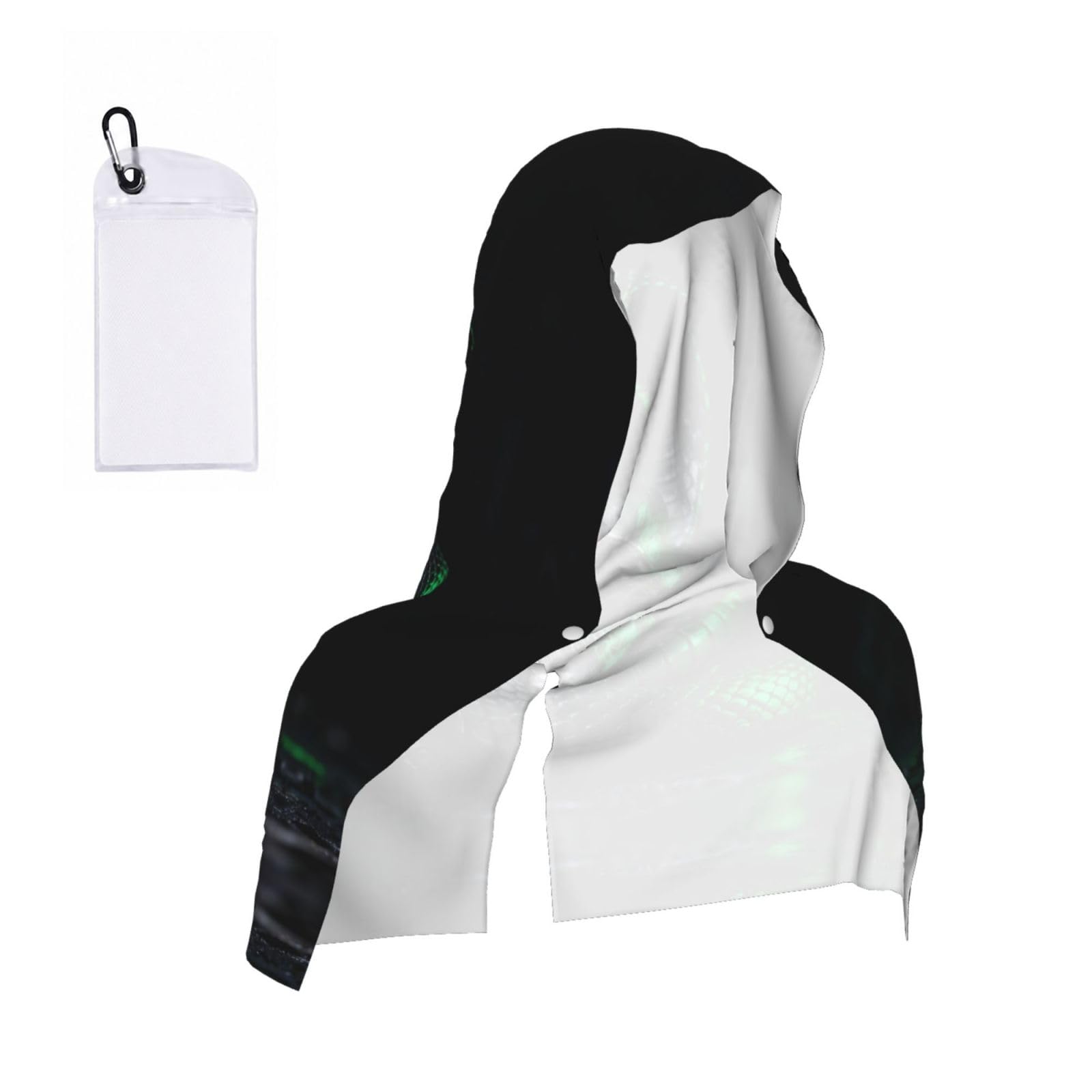 CNTDBU Snake Skull Deadly Cooling Towel Hooded-Instant Chill Neck Cover for Sports, UV Cooling Rag for Running Gym
