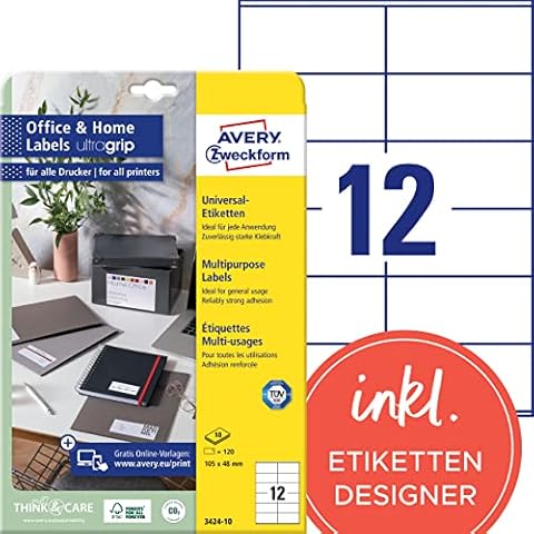 AVERY Zweckform 3424-10 Adressaufkleber 10 Blatt Cover