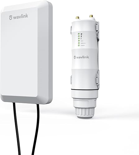 WAVLINK Extensor de alcance WiFi resistente a la intemperie al aire libre, N300 WiFi inalámbrico de largo alcance APenrutadorrepetidormodo WISP con