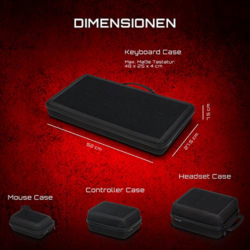 CATURIX Keyboard Case - Formstabile Transportlösung für Dein Keyboard, schwarz