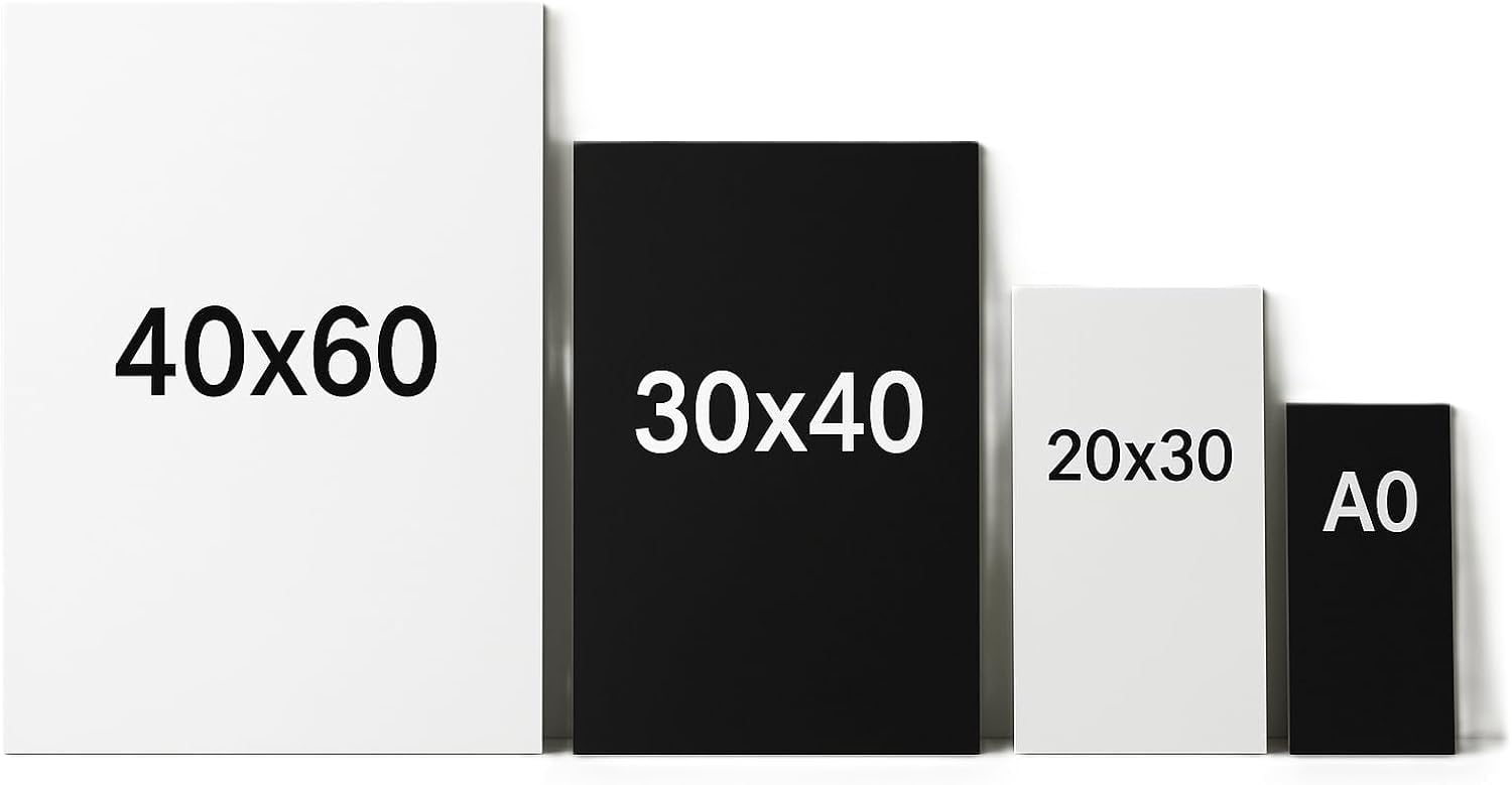 Foamboard – Black, White & Self-Adhesive – 5mm Thick – 10 Sheets (A0, 40x60, 30x40, 20x30) – Lightweight Foam Core Mounting Boards for Crafts, Photos, and Displays (Self-Adhesive, 40x60)