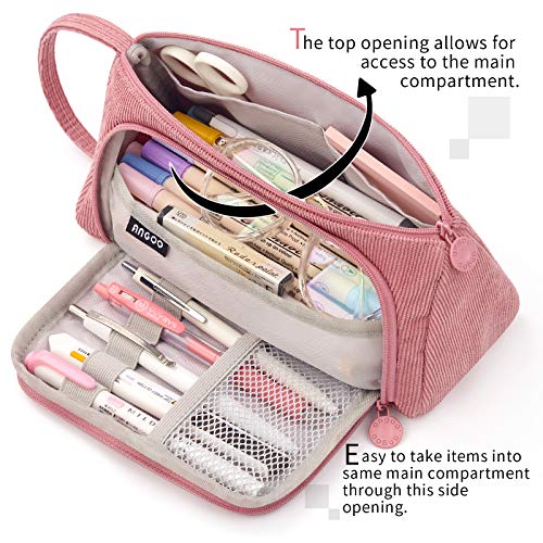 Estojo para lápis de lona colorida EASTHILL, com grande capacidade