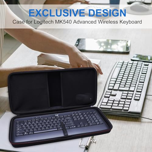 Sac de transport LTGEM pour clavier Logitech MK540 Advanced rigide et antichoc