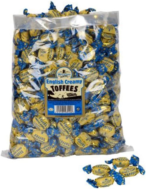 English Creamy Toffees | with Whole Milk & Butter | Imported from UK | Traditional British Sweets | Classic English Toffee | 88.18 Oz (2.5kg)