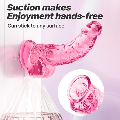 Image of Realistic Anal Dildo, 6.7 Inch Soft Pink Dildo