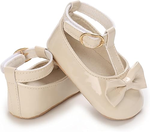 Miniatura 4 de LAFEGEN Zapatos de bebé para niña, antideslizantes, suela suave, de piel sintética, para bebé, Mary Jane, zapatos planos para primeros pasadores