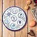 Jingmore 6 Pack Passover Decorations Seder Plates Plastic Pesach Plate Passover Seder Dish for Pesach Feast Party Favors 10 Inch (Blue Renaissance)
