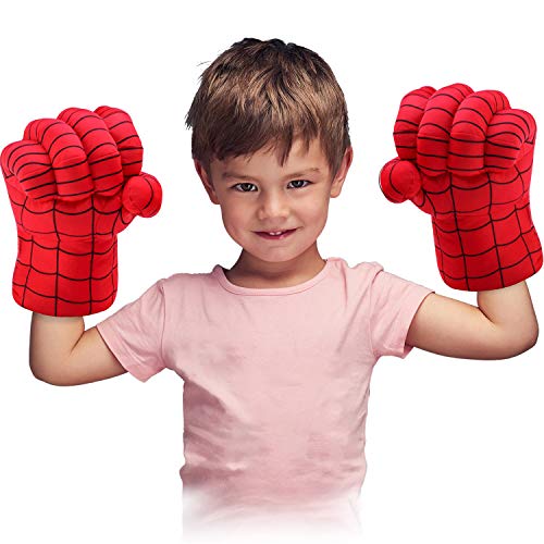Toydaze Superhero Toys Fists for Boys, Infinity Gloves Superhero Costumes Hands, Red