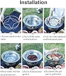 Charbon coréen BBQ Barbecue Petit Charbon BBQ 34.7cm Acier inoxydable portable BBQ Tableau Barbecue Kbbq BBQ pour le camping en plein air