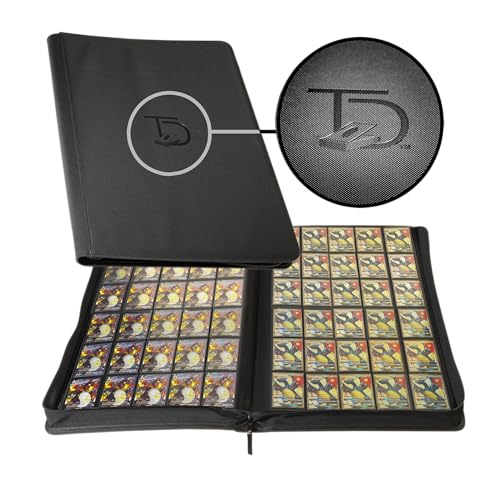 TopDeck 2000 Card Binder - TCG ARCHIVE - 30 Pocket Card Binder - Ringless Binder Compatible with Pokemon Cards, Yu-Gi-Oh, Magic the Gathering, and More - Side Load Sleeves - Cards Album (Black) by TopDeck - Used condition - US$91.90
