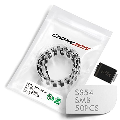 (Pack Of 50 Pieces) Chanzon Ss54 Smd Schottky Barrier Rectifier Diodes 5A 40V Smb (Do-214Aa) 5 Amp 40 Volt #TOP9