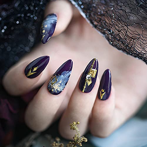 Geometry Nail Art Stickers, Holographic 5D Gold Nail Self-Adhesive Sticker Design, Bronzing Line Square Rhombus Circle Heart Nail Transfer Decals For Women Girls Manicure Glitter Art Decorations #TOP1