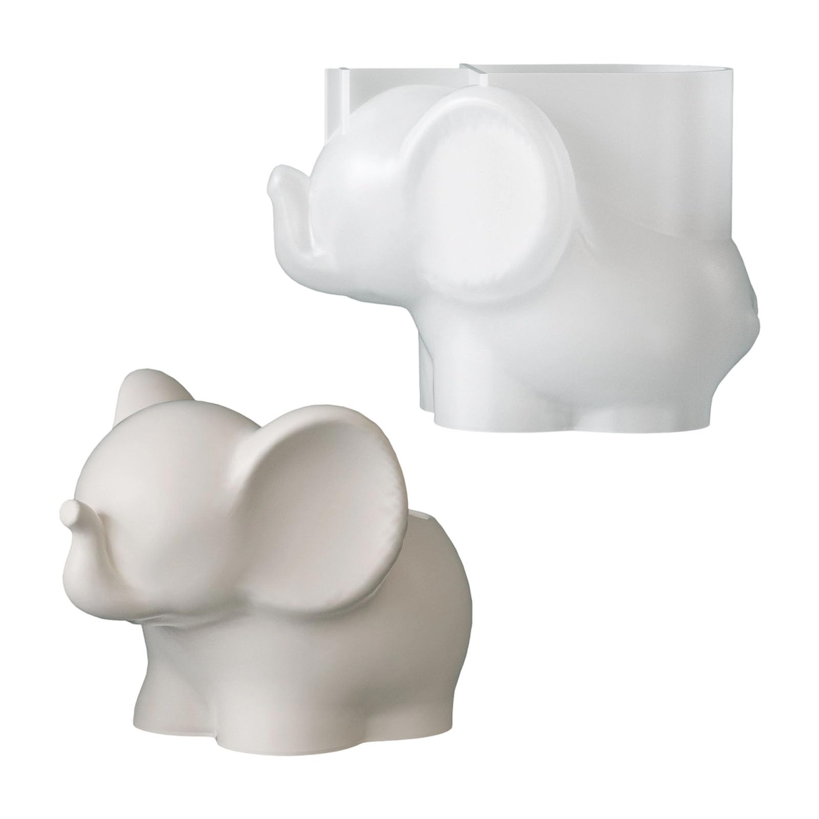 Shntig Elephant Shape Silicone Molds for Container Soap Chocolate Making Decorative Flowerpots Storage Jar Holiday Prsesent Making Cast