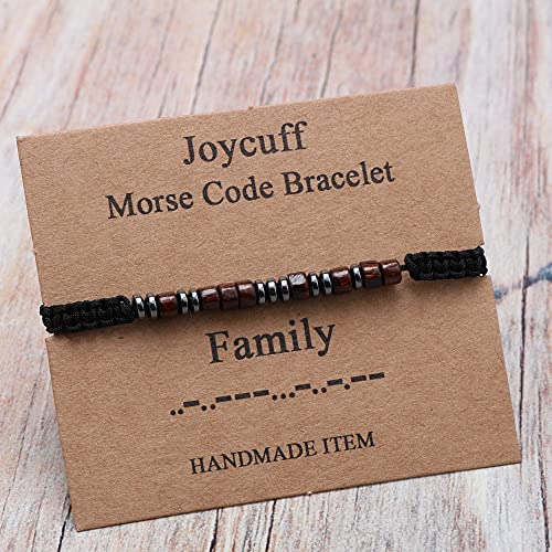 Image of JoycuFF Inspirational ๐๐จ๐ซ๐ฌ๐ ๐๐จ๐๐ ๐๐ซ๐๐๐๐ฅ๐๐ญ ๐๐จ๐ซ ๐๐จ๐ฆ๐๐ง Secret Message Wood Beads with Cord Jewelry Birthday Mother's Day ๐๐ข๐๐ญ ๐๐จ๐ซ ๐๐๐ซ Mother Grandmother