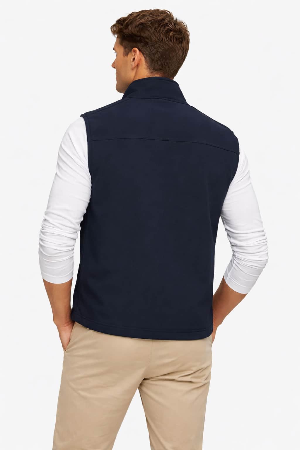 Lyle & Scott Gilet con collo a imbuto in softshell con retro in rete