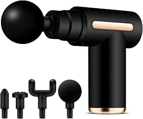 Massageador Muscular Elétrico Tipo Pistola Profissional, Portátil e Silencioso, Relaxamento Muscular Profundo, Várias Intensidades e Ponteiras, Ideal Pós-Treino, Alívio de Tensão e Estresse (cores variadas)