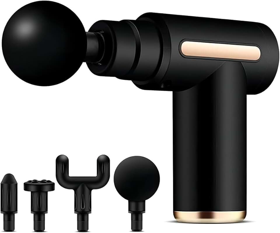 Massageador Muscular Elétrico Tipo Pistola Profissional, Portátil e Silencioso, Relaxamento Muscular Profundo, Várias Intensidades e Ponteiras, Ideal Pós-Treino, Alívio de Tensão e Estresse (cores variadas)