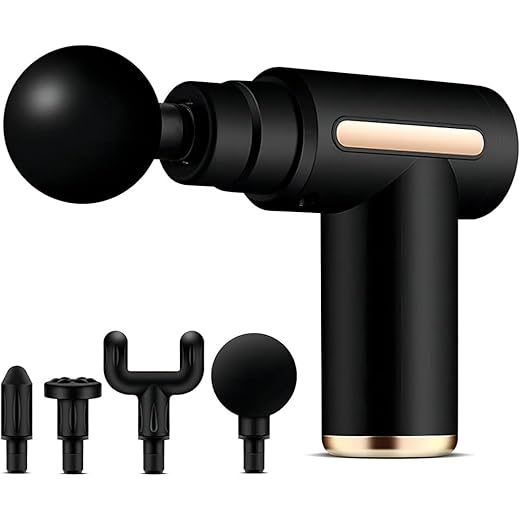 Massageador Muscular Elétrico Tipo Pistola Profissional, Portátil e Silencioso, Relaxamento Muscular Profundo, Várias Intensidades e Ponteiras, Ideal Pós-Treino, Alívio de Tensão e Estresse (cores variadas)