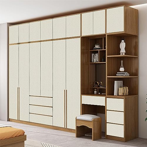 Image of ELTON Textured Solid Color Plain Wallpaper Self Adhesive Waterproof Embossed Wallpaper for Wall Livingroom Bedroom Furniture Table top, Kitcken Almirah & Doors (Cream, 45 x 600 Cms)