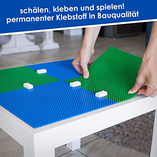 shineFinder 4 Plate Set Building Compatible With Lego Blocks, 25.5 x 25.5 cm, Peel and Stick Base for Table Top Wall - Image 4
