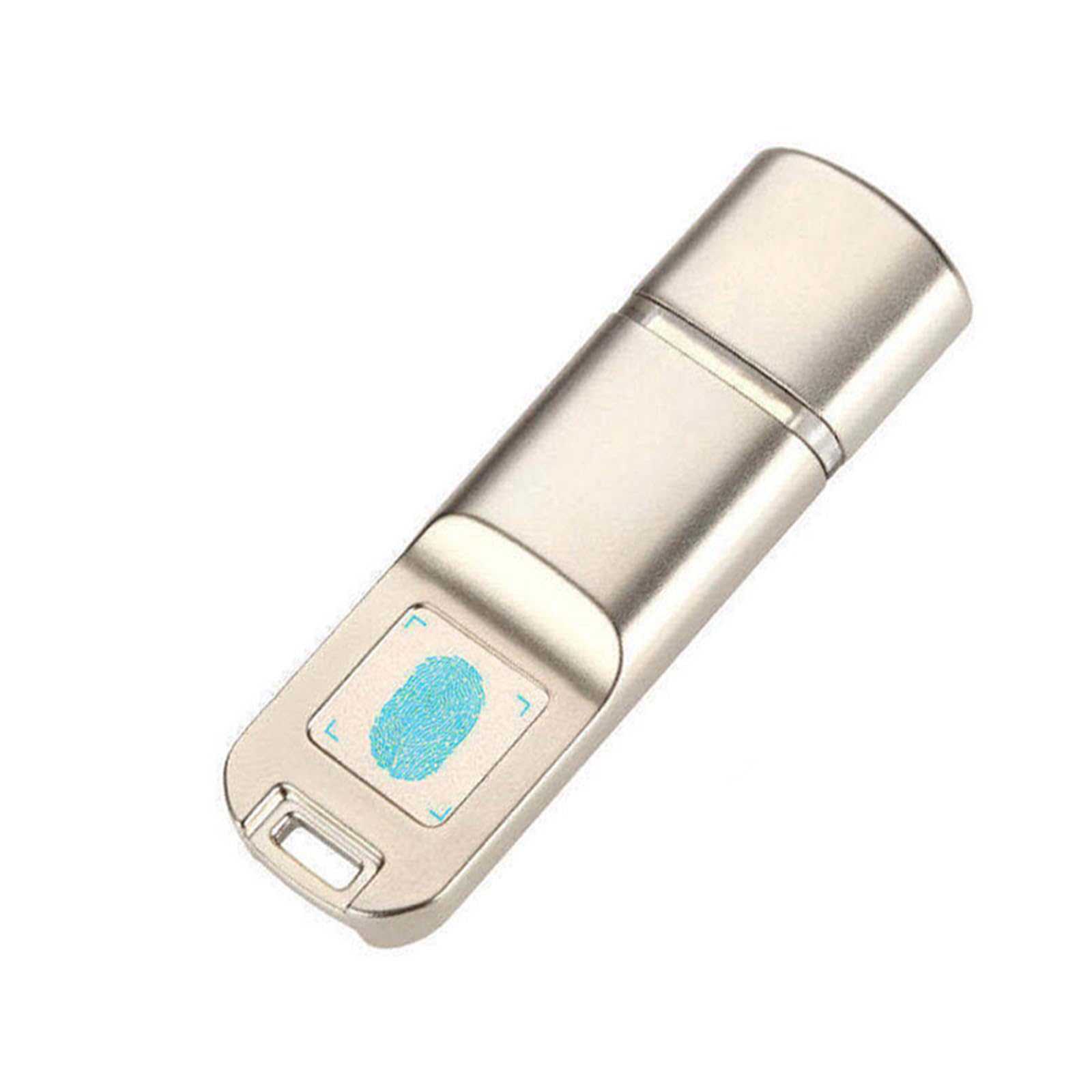 Chiavetta USB crittografata con impronte digitali, dispositivo di archiviazione antifurto in metallo, opzioni da 32 GB/64 GB/128 GB/256 GB, ideale per uso aziendale e ufficio