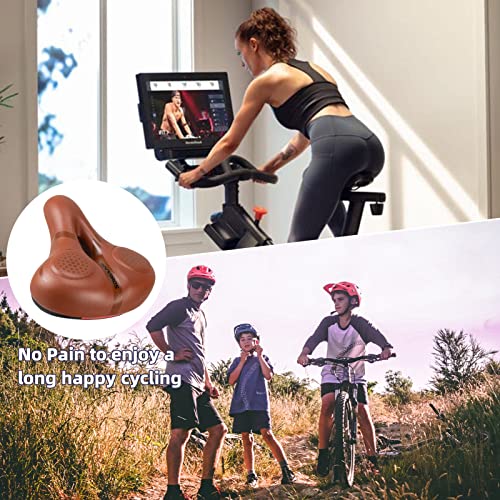Rockbros Bike Seat Cushion For Women Men Comfort Wide Gel Bike Seat Replacement,Breathable Waterproof Padded Bicycle Saddle, Compatible With Peloton/Exercise/Stationary/Cruiser/Mountain Bikes #TOP4