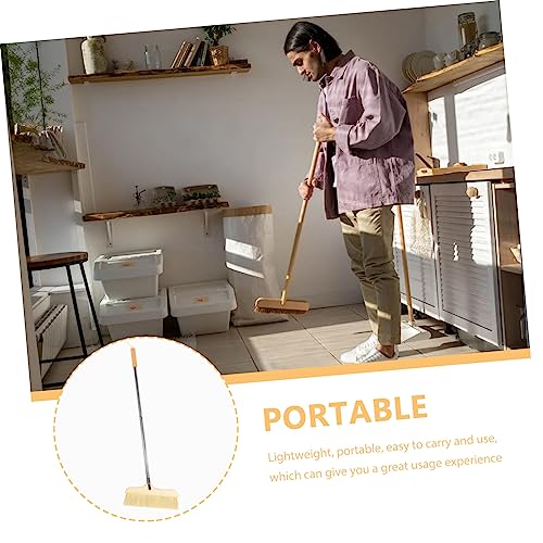 WATIIFUFU Besenstiel Aus Holz Weicher Borstenbesen für Fliesen Statische Küchenborstenbürste Strapazierfähiger Bodenkehrer für Den Haushalt – Bild 6