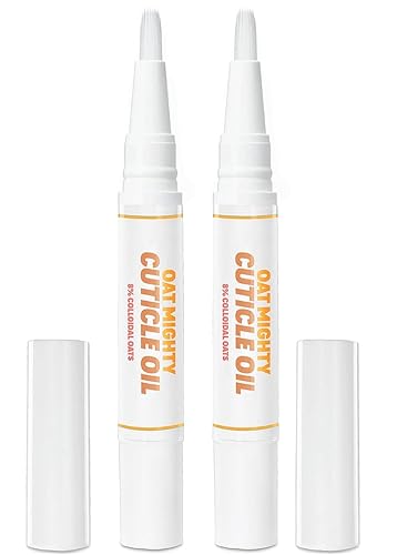 Handmade Heroes Fortalecedor 8% avena coloidal cutícula aceite pluma 2 bolígrafos Nutre reparación cutículas manos veganas libres de crueldad animal