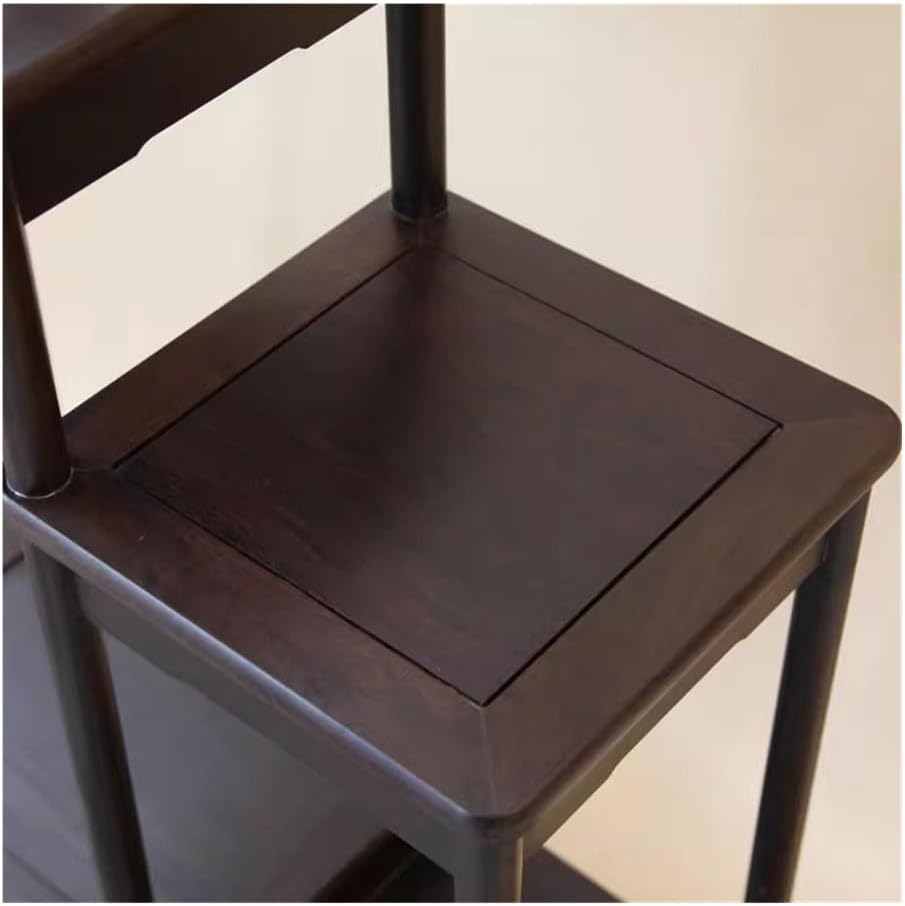 Vase Stand Indoor Living Room Chinese Flower Rack, Redwood High Low Combination Bonsai Base