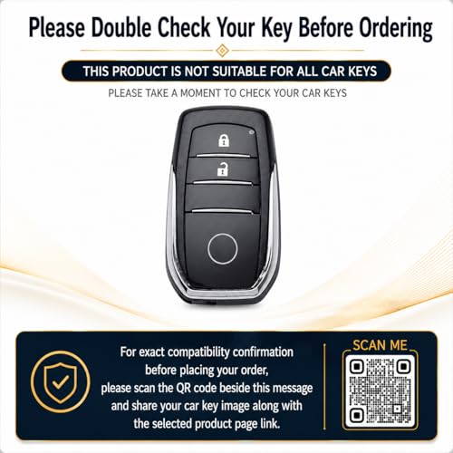 Image of JVCV Soft TPU Cover Compatible with Toyota Fortuner, Hilux, Innova Crysta, Fortuner Legender, Innova HyCross, Land Cruiser 2B Smart Key | Scratch-Resistant Protective Case (2 Pack - 2B Matte Black)