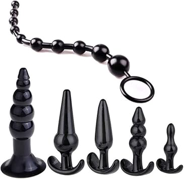 6pcs Multi Size Silicone Training Set with Thickened Base (Black)