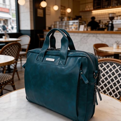 Image of VISMIINTREND Laptop Bags for Men Office Use | Stylish Leather Office, Messenger, Shoulder, Handbag | Fits 13 inch,14 inch, 15.6 Inch Laptops, Macbook | Corporate Gifts for Men, Women, Clients, Employees
