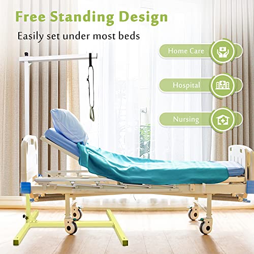 Mybow Trapeze Bar for Bed Mobility Aids, Bedside Pull Up Bar, Bed Lift for Elderly Seniors Transfer Rail, Medical Trapeze for Hospital Bed Standing Helper, Handicap Bariatric Bed Handle