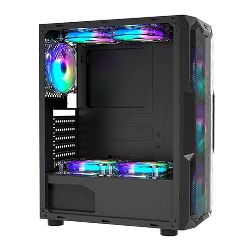 Gabinete Gamer Aigo DarkFlash Aquarius Mesh Lateral Acrilico Preto AQUARIUS-MESH