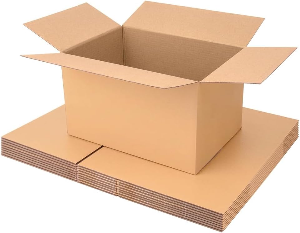 10x7x6 Inches Shipping Boxes Medium 30 Pack, Brown Corrugated Cardboard Boxes for Packaging Small Business Mailing