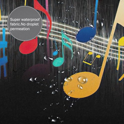 Rideau de douche polyester notes de musique 183x183 cm coloré - 7