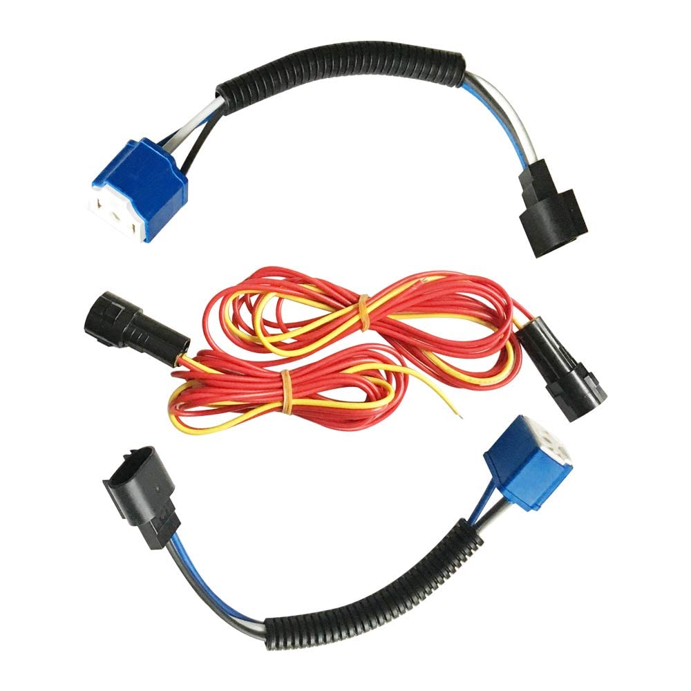 SXMA Fari Emark da 7 pollici con LED rotondo e ambra DRL Indicatori di direzione Halo Hi/Lo Fanale led con LED per Wrangler JK (2 pezzi)