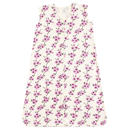 Image of Touched by Nature Unisex Baby Organic Cotton Sleeveless Wearable Sleeping Bag, Sack, Blanket, Cherry Blossom, 12-18 Months