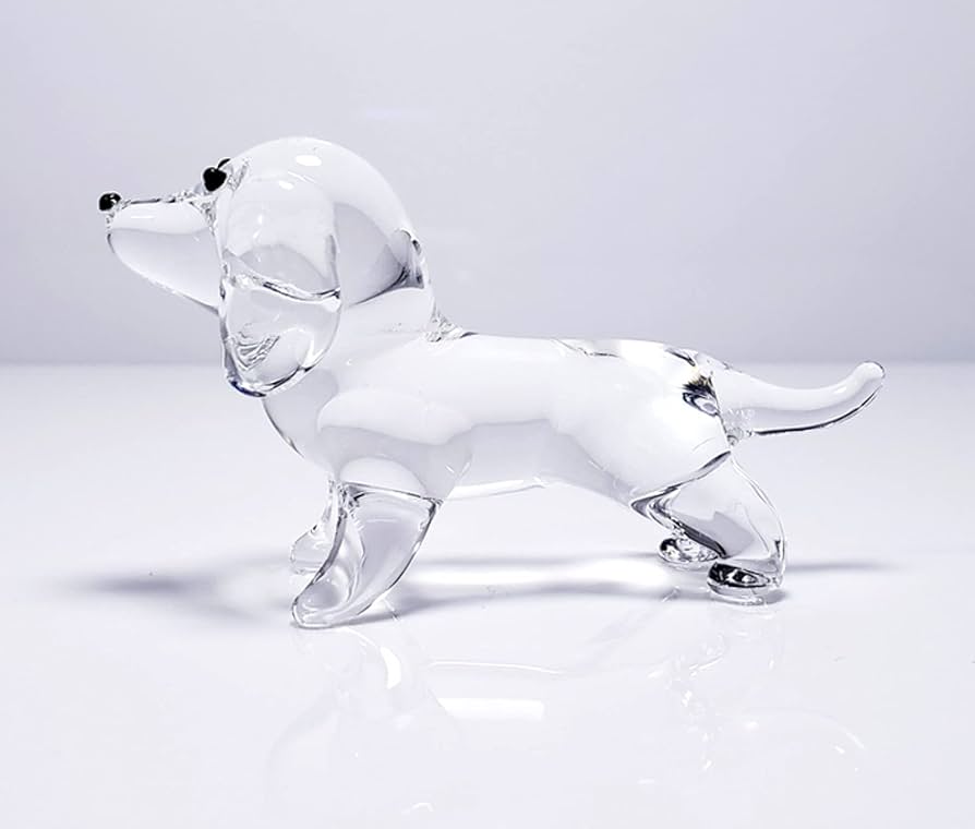 ダックスフントガラス工芸品 Amazon.co.jp: sansukjai ダックスフントミニチュア置物動物手