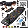 Tabla de flexiones MQRW, gimnasio en casa, equipo de ejercicio portátil, barra de pilates y 20 accesorios de fitness con bandas de resistencia y rueda abdominal, entrenamiento de cuerpo completo en casa 2