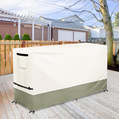 Housse table de bar et chaise de jardin beige imperméable 152cm - 8