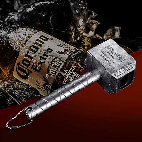 TUSNAKE Flesopener bieropener, Marvel Style Avengers Thor Hammer flesopener, Perfect voor bar en huishoudelijk gebruik… - Afbeelding 4