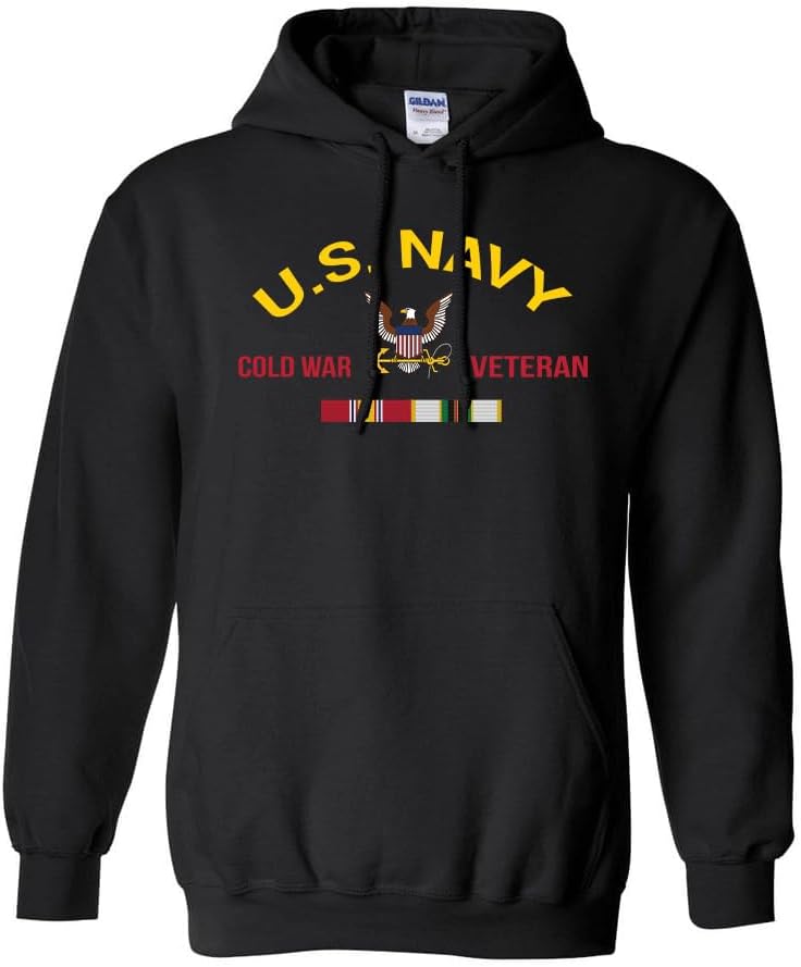 Military Productions US Navy Cold War Veteran Hooded Sweatshirt Officially Licensed