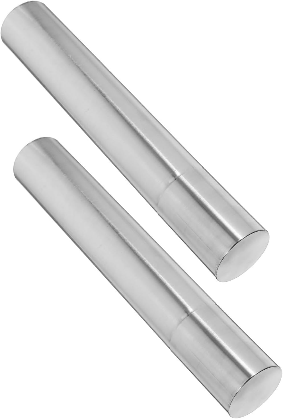 2pcs Document Storage Tube with Caps Stainless Steel for Maps Artwork