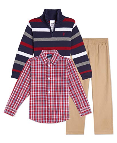 Conjunto de suéter infantil IZOD de 3 piezas azul peacoat talla 4 ideal para el día a día 2