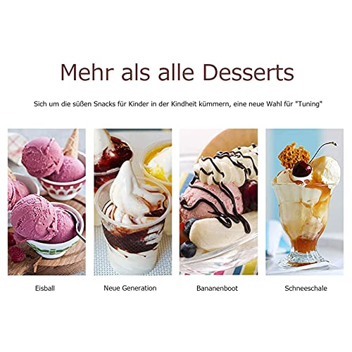 Eismaschine Mit Kompressor, Softeismaschine, Für Zuhause Ice Cream Machine 1L Aluminiumfolie in Lebensmittelqualität… – Bild 6