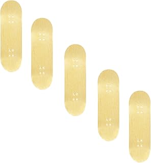 Mtuiweo DIY Series Wooden Finger Skateboard, 5 PCS Blank Teak Fingerboards Design Your Style, 30mm x 100mm Handmade Wooden Fingerboard Decks