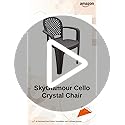 Image of SkyGlamour Cello Crystal Armrest Plastic Chair With Matt Finish | Chairs For Living Room, Garden, Home Indoor And Outdoor Use (Colour: Grey, Set Of 4)